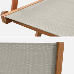 Set di 2 poltrone da giardino pieghevoli in eucaplito, grigio bruno