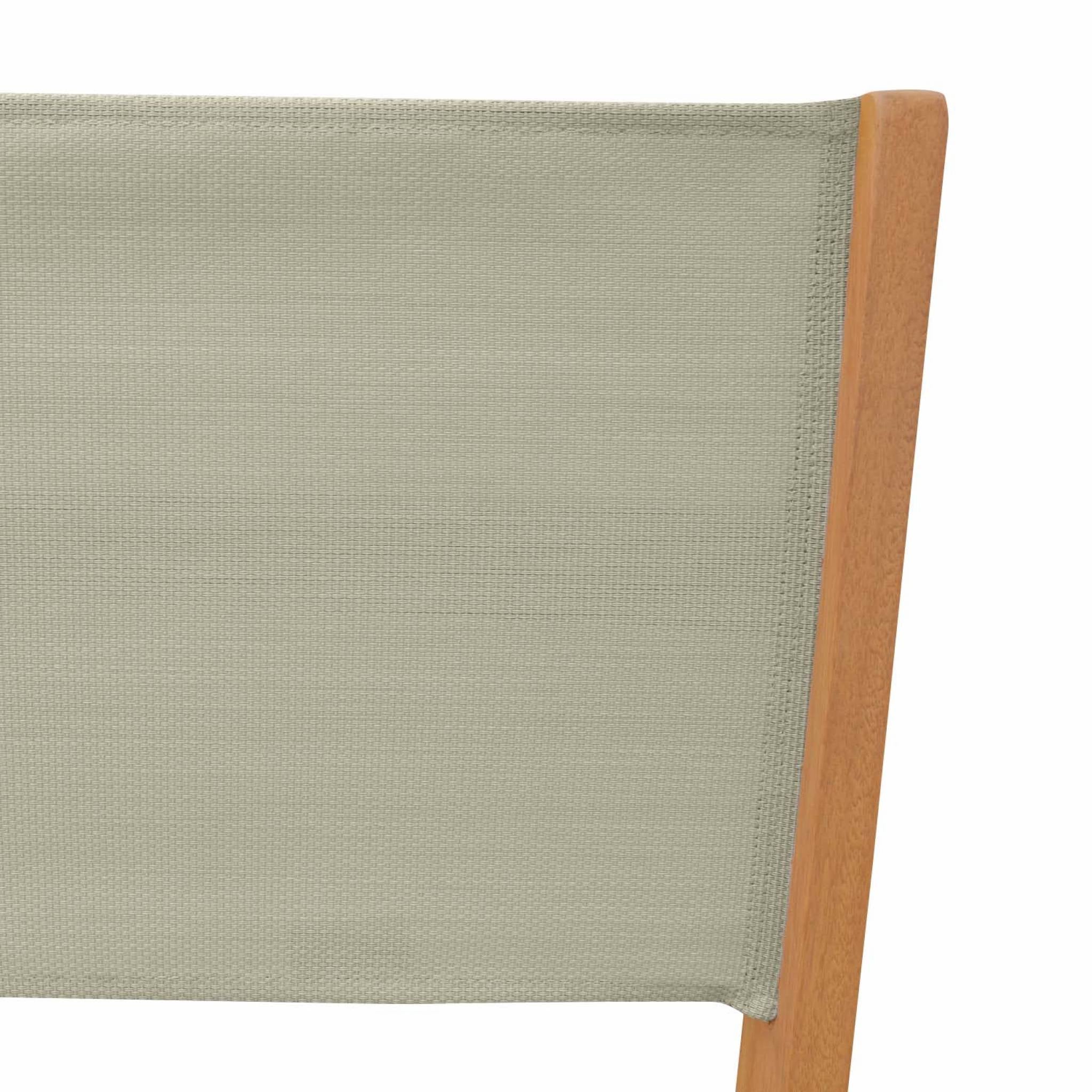 Set di 2 sedie da giardino pieghevoli in legno, grigio bruno