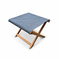 Set di 2 lettino e poggiapiedi in legno di eucalipto, antracite