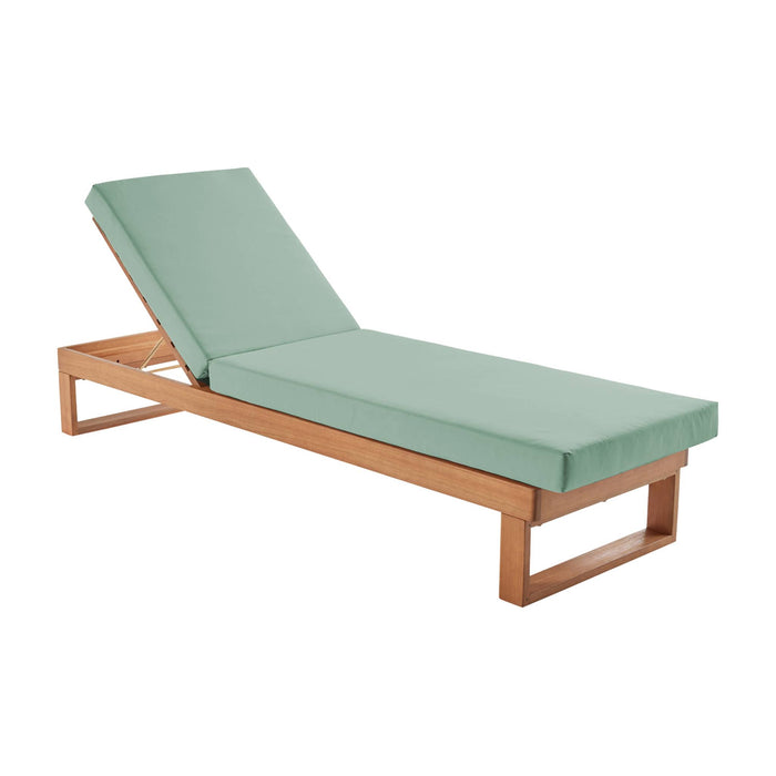 Lettino prendola in legno di eucalipto, multi posizione, verde grigio