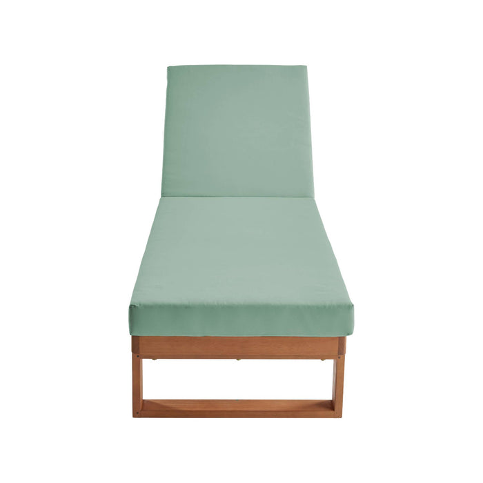 Lettino prendola in legno di eucalipto, multi posizione, verde grigio