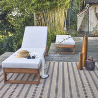 Set di 2 sdraio di legno di eucalipto multiposizione, beige