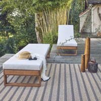 Set di 2 sdraio di legno di eucalipto multiposizione, beige