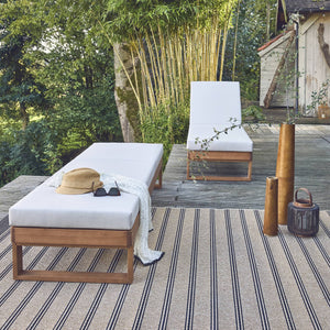 Set di 2 sdraio di legno di eucalipto multiposizione, beige