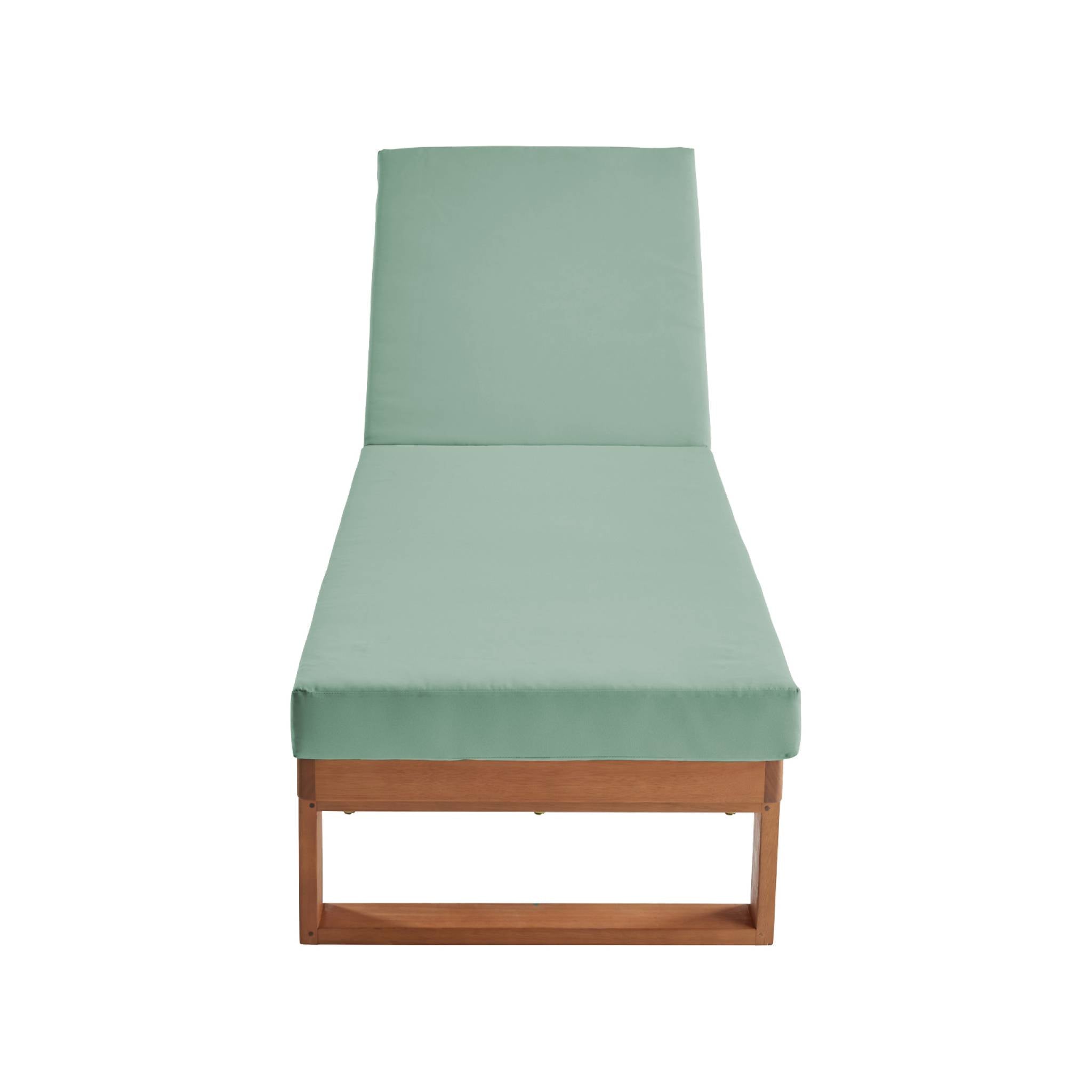 Set di 2 sdraio di legno di eucalipto multiposizione, verde grigio