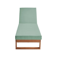 Set di 2 sdraio di legno di eucalipto multiposizione, verde grigio