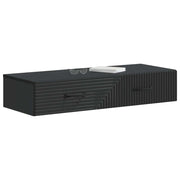 Tavolino da Parete Laterale | Tavolo laterale | Tavolino Nero 87,5 x 34,5 x 17 cm