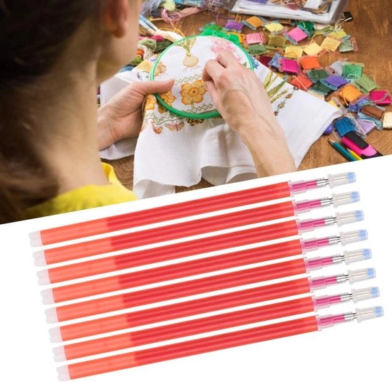 Set di pennelli per segnare il tessuto da 100 pezzi - Set di pennelli per segnare il tessuto - Quilting - Sartoria - Colori: Bianco/Rosso/Blu/Nero - Dotati di Pendop - Pennello per segnare il tessuto