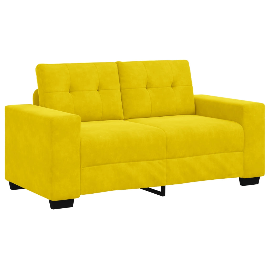 Divano Divanetto Giallo 120 cm in Velluto