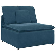 Modulo Centrale Divano Modulare con Cuscini Blu 100 cm CFW1826898