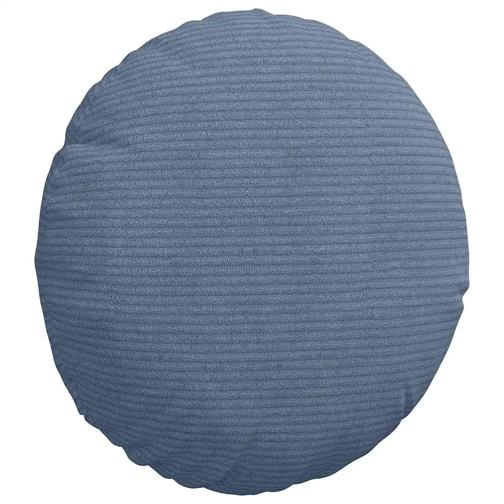 Cuscini per Seduta 2 pcs Blu Ø30 x 13 cm Tessuto in Cords 42014115
