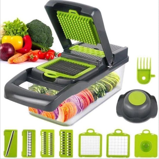 Mandolina Multifunzionale per la Cucina con 18-in-1 Taglia Verdure - Taglia Patate - Taglia Melanzane - Raspante