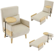 Sedia Relax - Piatto di Servizio in Legno - Funzione 3 in 1 - Ripiegabile - Rivestito