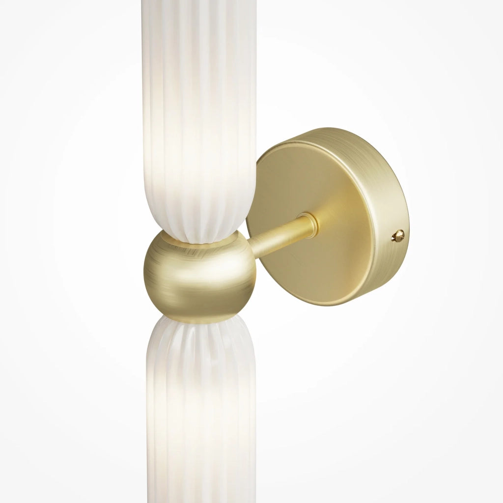 Maytoni Applique contemporanea Antic 2 luci G9 oro metallo vetro bianco