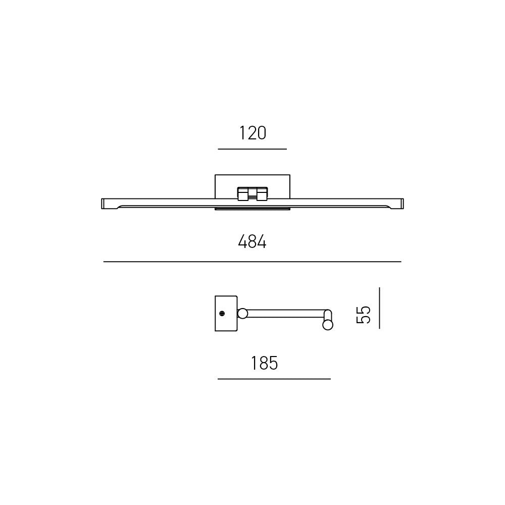 Lampada a Parete GAP441C Gealuce in Metallo Bianco Opaco, LED 8W 3000K, Luce Indiretta, Diffusore Sintetico, IP20, Design Moderno - Gealuce