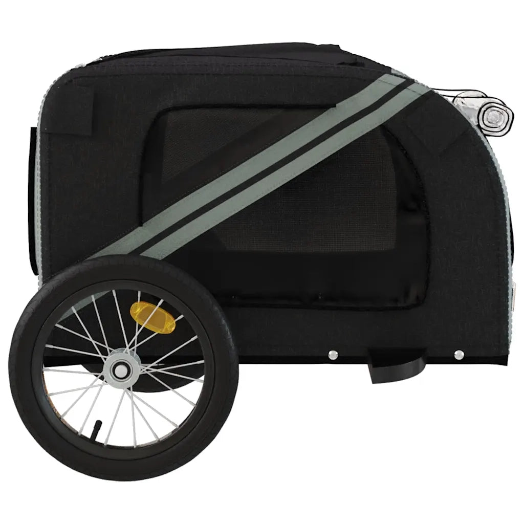 Rimorchio da Bici per Animali Nero e Grigio Oxford e Ferro CFW3236487