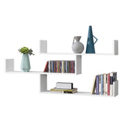 Mensola da Parete Grimstad con 3 Ripiani 119x18x55 cm - Bianco [en.casa]