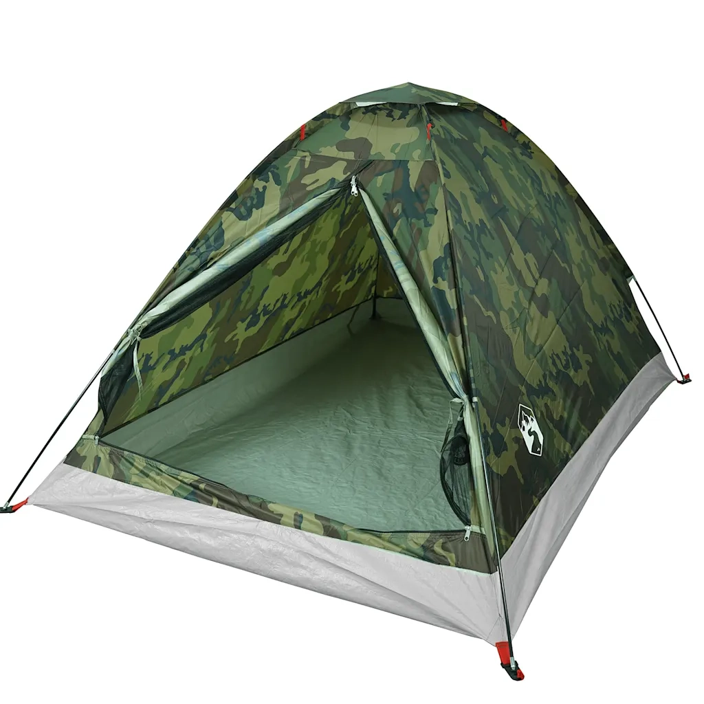 Tenda da Campeggio a Cupola 2 Persone Mimetica Impermeabile