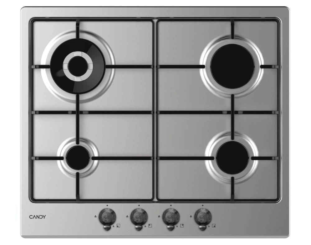 Candy Classic CHW6BR4WTX Acciaio inox Da incasso 59 cm Gas 4 Fornello(i)