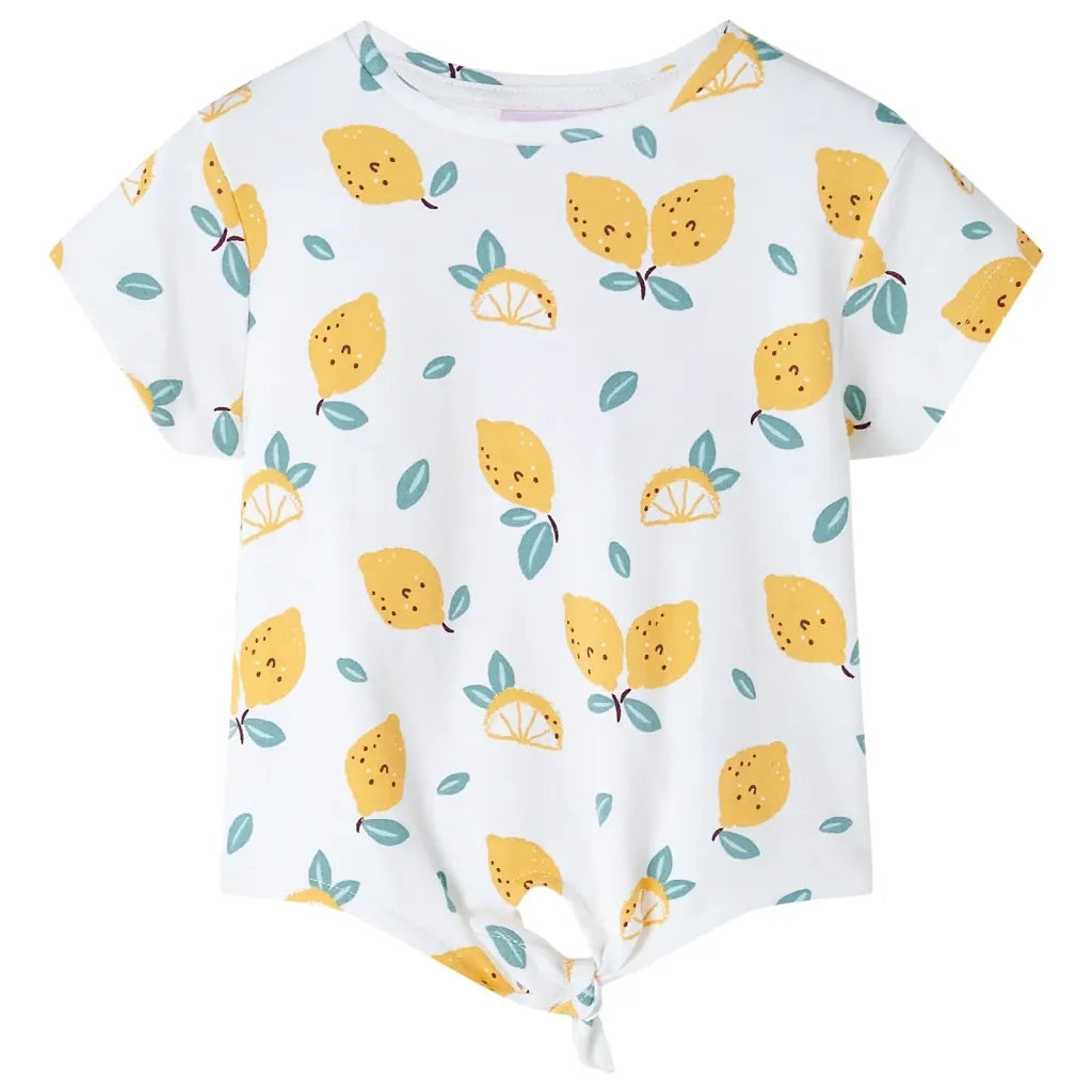 Maglietta da Bambina con Orlo Legato Ecru 116cod mxl 85811