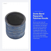 Set di riparazione di cintura 36 pezzi - Punti di ristoro a forma rotonda 80mm - Gomma naturale - Leggero - Forma universale - Facile da utilizzare - Punti di ristoro per cintura