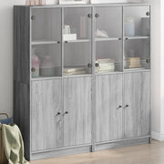 Libreria Ante Grigio Sonoma 136x37x142 cm in Legno Multistrato 3206529