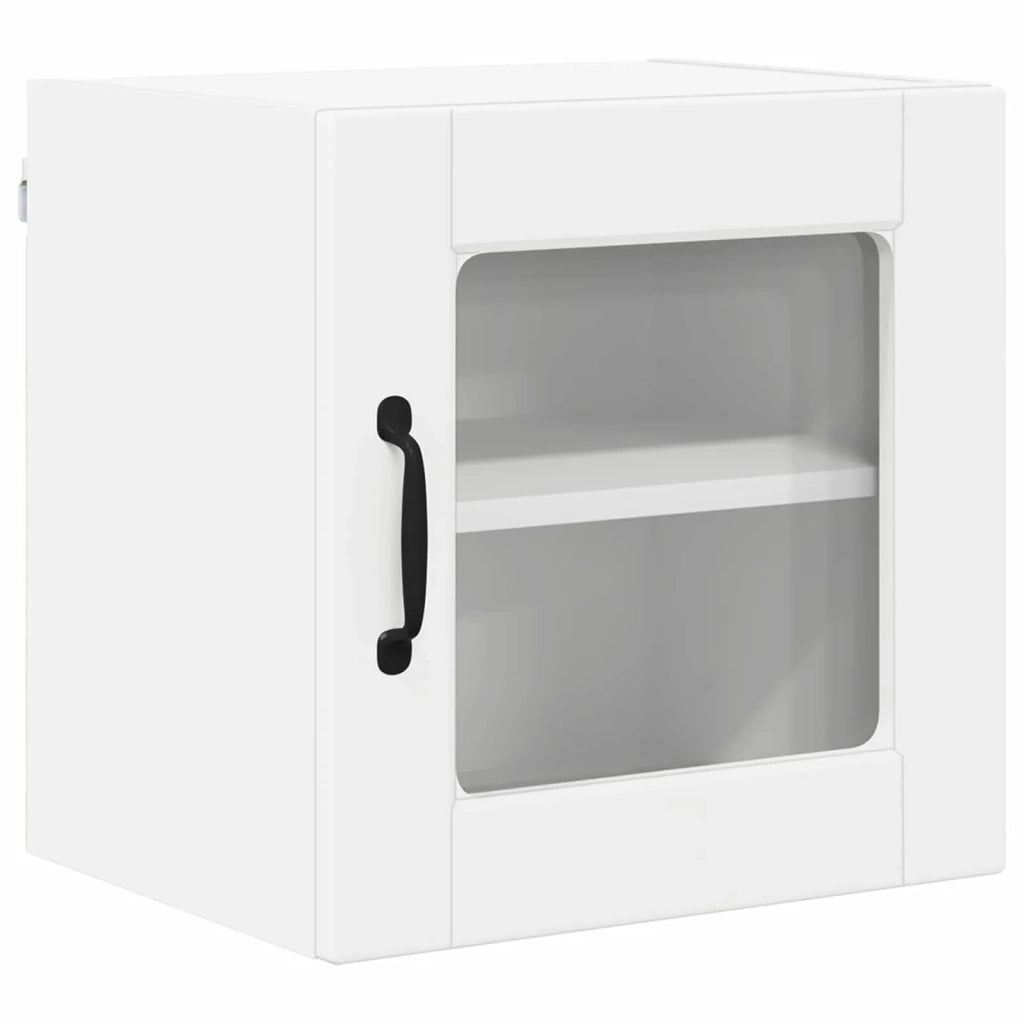 Mobile in vetro da parete PORTO 2 pcs Bianco 40 x 31 x 40 cm 885186