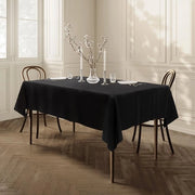 Tavolino Coprente - Manutenzione Facile - Rettilineo 140 x 180 cm - Poliestere - Nero - Tessuto di Alta Qualità - Avvertimento di Sicurezza - Copertura per Tavolo
