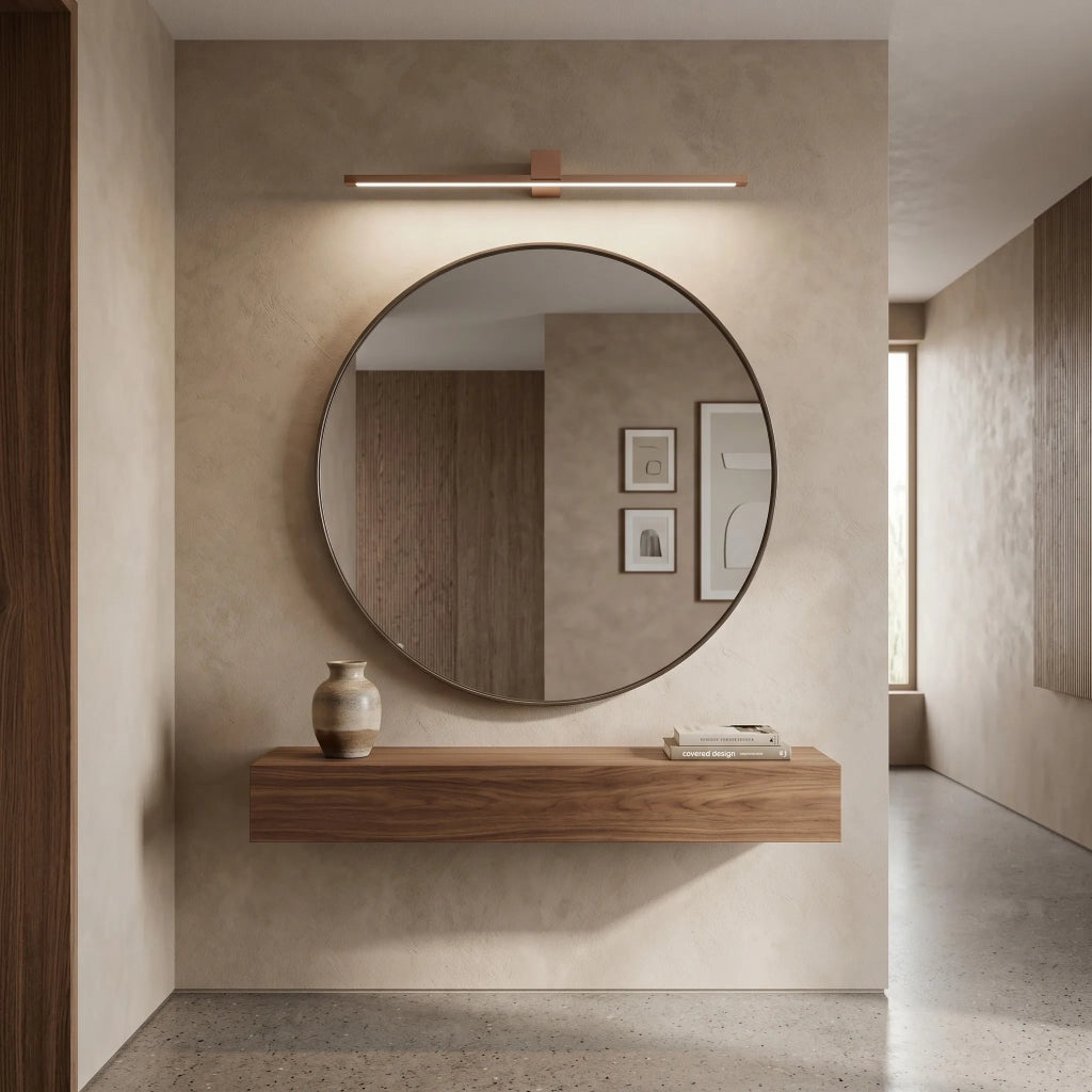 Applique Da Bagno Led Swe054-1w 80 Cm Copper Brush