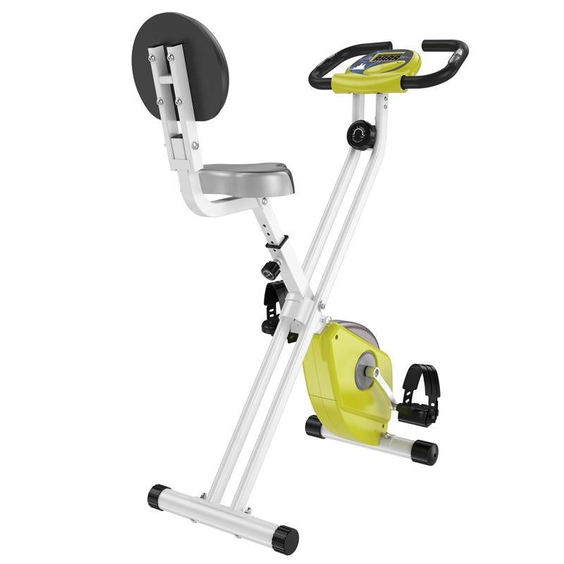 CYCLETTE MAGNETICA PIEGHEVOLE CON ALTEZZA E INTENSITÀ REGOLABILE GIALLA