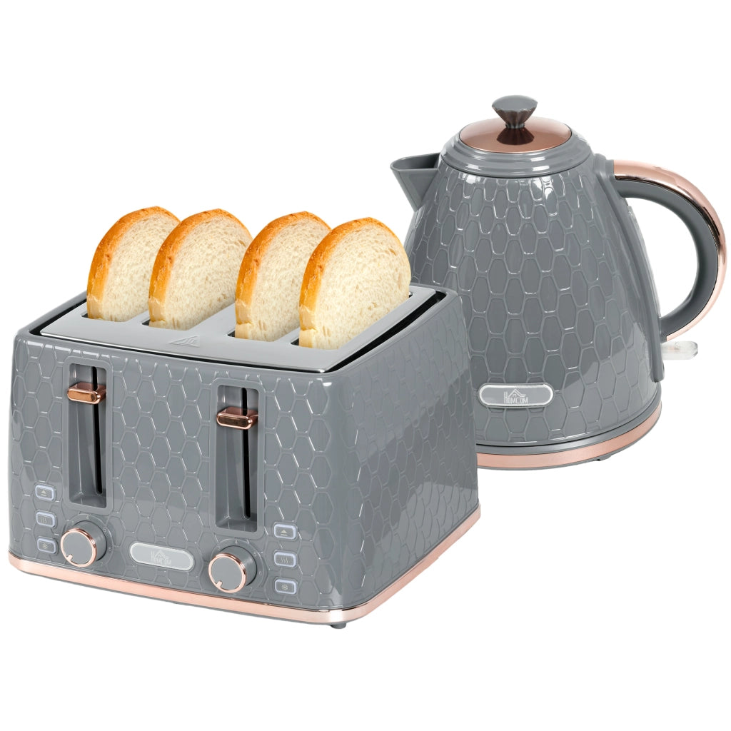 Tostapane e Bollitore 2 in 1 ¨C Zephmum ¨C Grigio, 1.7L, 4 Fette