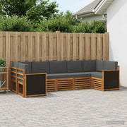 Set divano sezionale con cuscino 6 pcs Naturale e Antracite 3384793