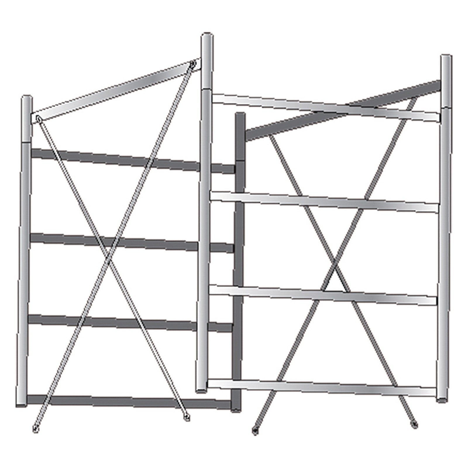 alzata completa per trabattello per gigante - h. 1,6 mt. cod:ferx.103835nlm