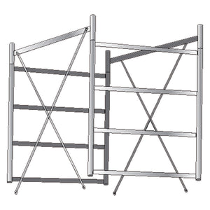 alzata completa per trabattello per gigante - h. 1,6 mt. cod:ferx.103835nlm