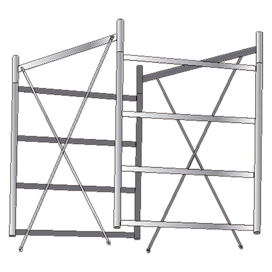 alzata completa per trabattello per gigantissimo - h. 1,5 mt. cod:ferx.103834nlm