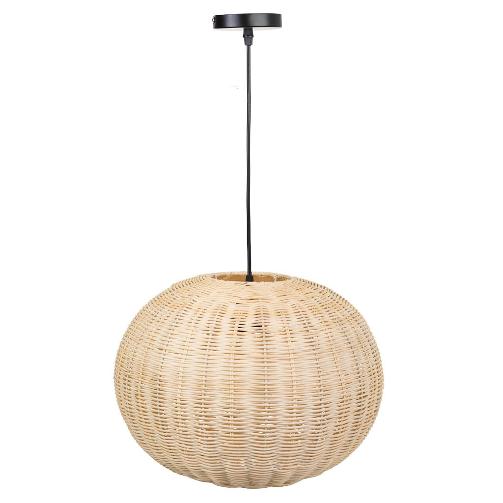 Plafoniera in rattan marrone 38x38x28h