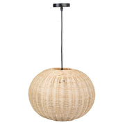 Plafoniera in rattan marrone 38x38x28h