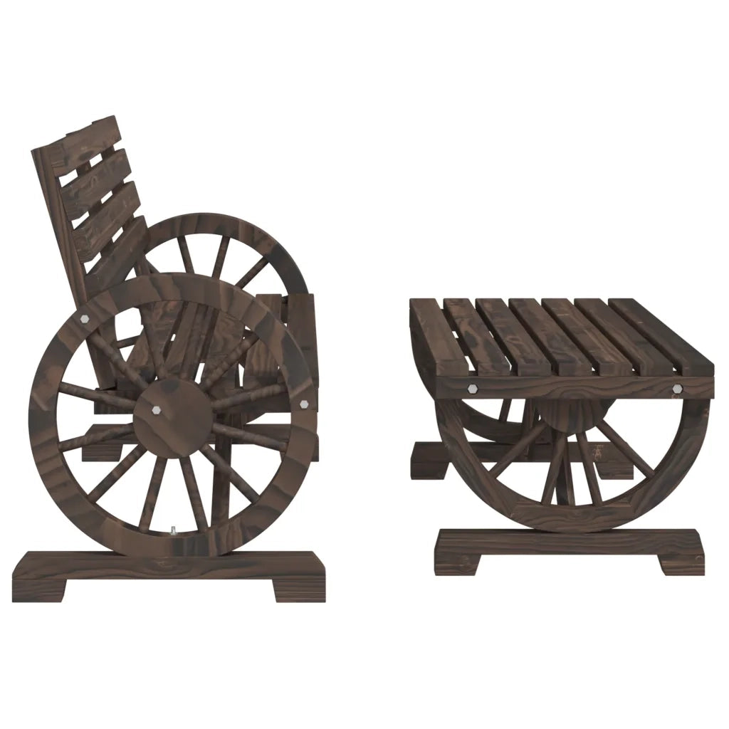 Set Salotto da Giardino 2 pz in Legno Massello di Abete 365106