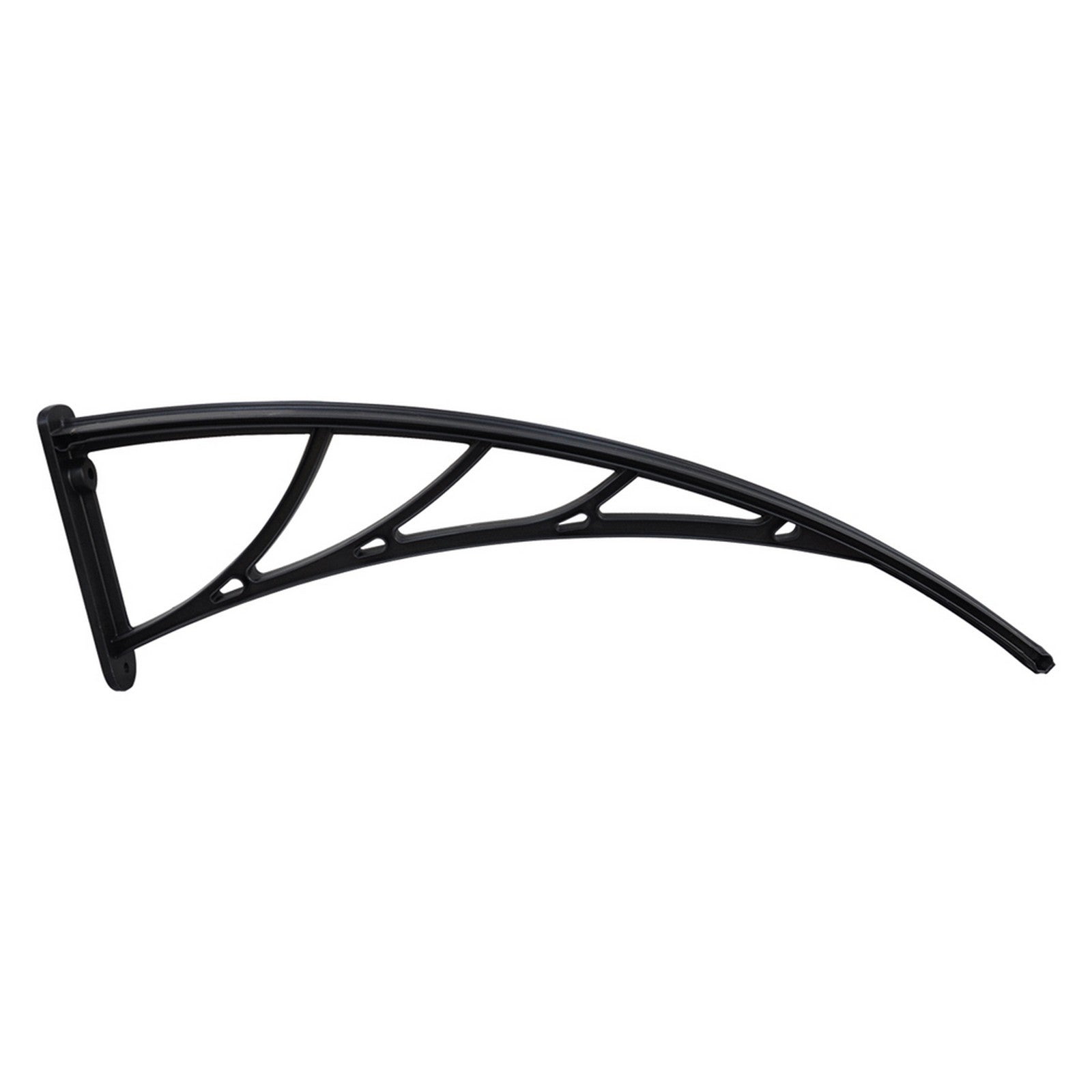 staffa a muro per pensiline modulari cm 80 nera - policarb compatto cod:ferx.1048276nlm