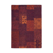 Tappeto Jacquard 150 Rosso in puro cotone stile patchwork