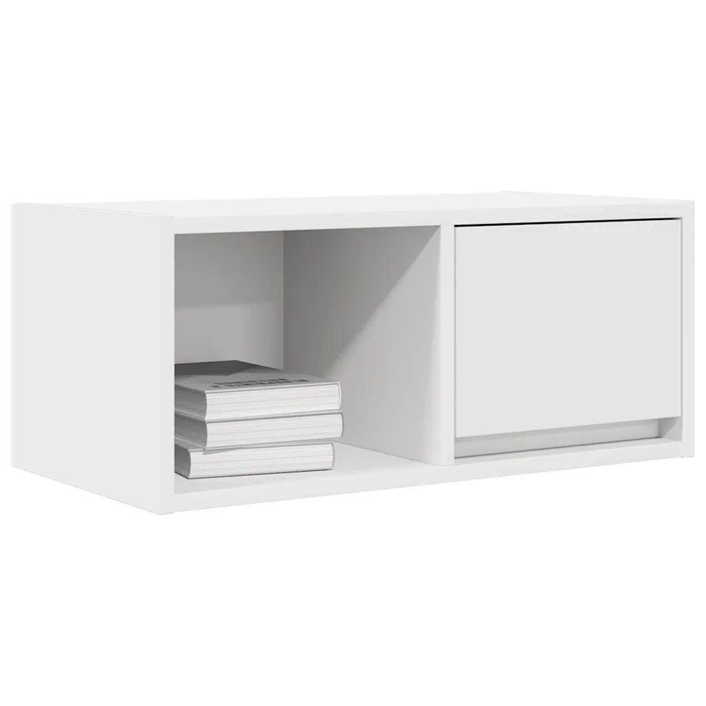 Mobili TV a Parete 2pz Bianchi 60x31x25,5 cm Legno Multistrato 861437