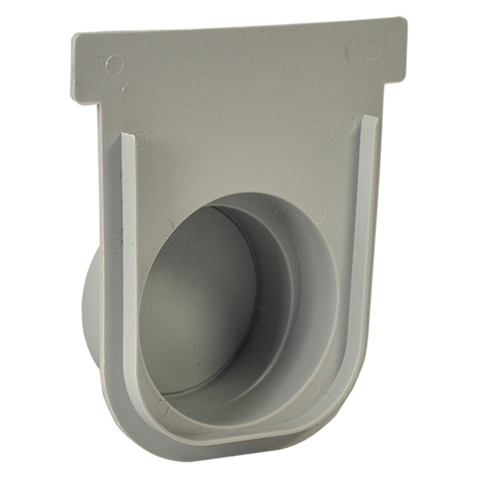 testata in pvc per canaletta cm 13 x 50 x 14 ø7,5-9 cod:ferx.1042328nlm