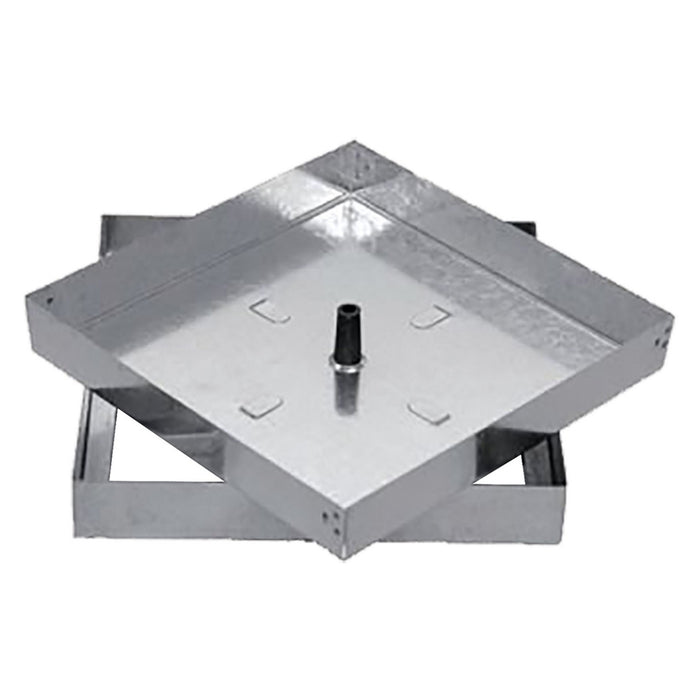 sigillo portapavimento zincato cm 23 x 23 - luce cm 19 x 19 cod:ferx.1039450nlm