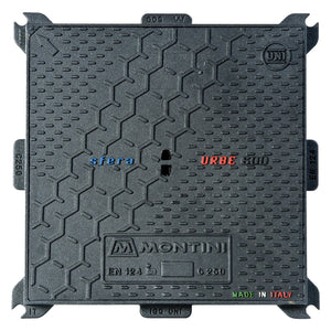 chiusino in ghisa c250 urbe - 70 x 70 - kg 40 cod:ferx.1041122nlm