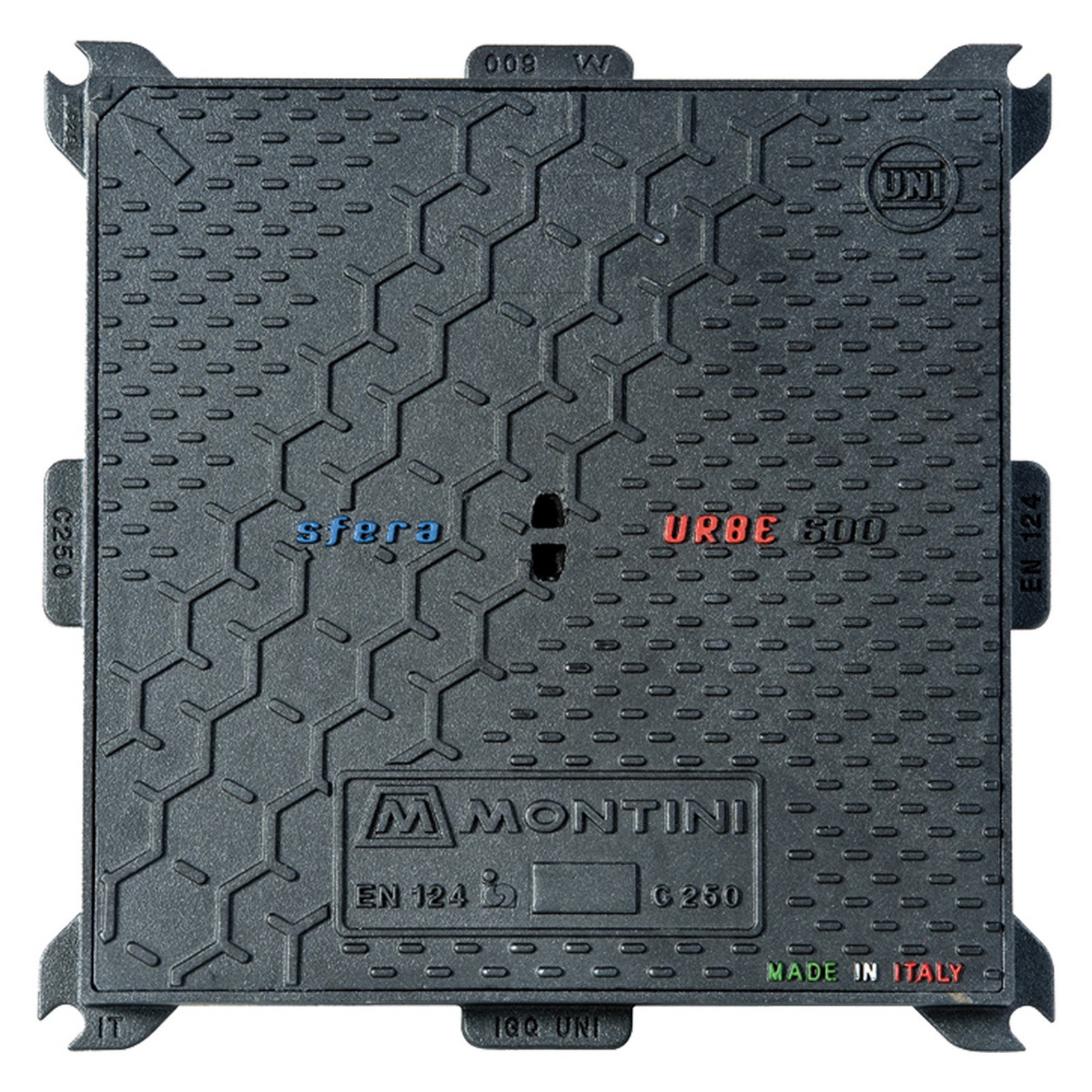 chiusino in ghisa c250 urbe - 50 x 50 - kg 21 cod:ferx.1041116nlm