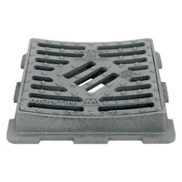 chiusino grigliato in ghisa 'concavo' cm 50 x 50 - kg 37 cod:ferx.104152nlm