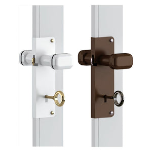 serratura a gancio con pomolo colore bianco cod:ferx.1040710nlm