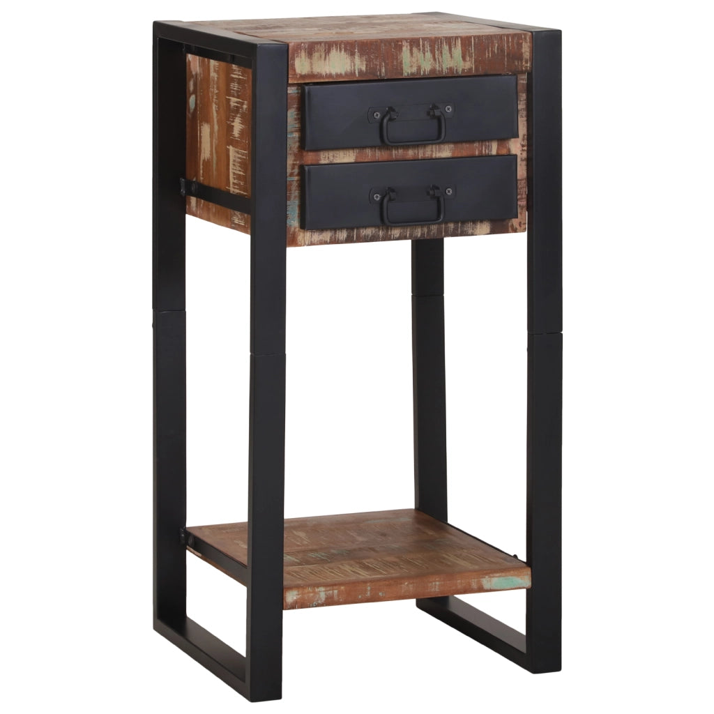 Supporto Telefonico Multicolore 40x40x80 cm Legno Massello Recuperato