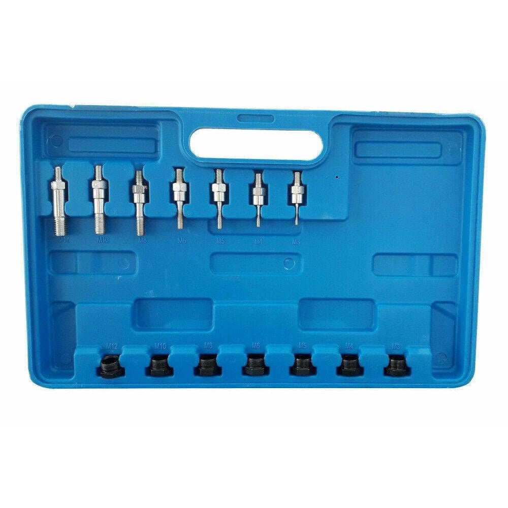 Trade Shop - Rivettatrice Per Inserti Rivetti Filettati Filetti M3 M4 M5 M6 M8 M10 M12 116pz -