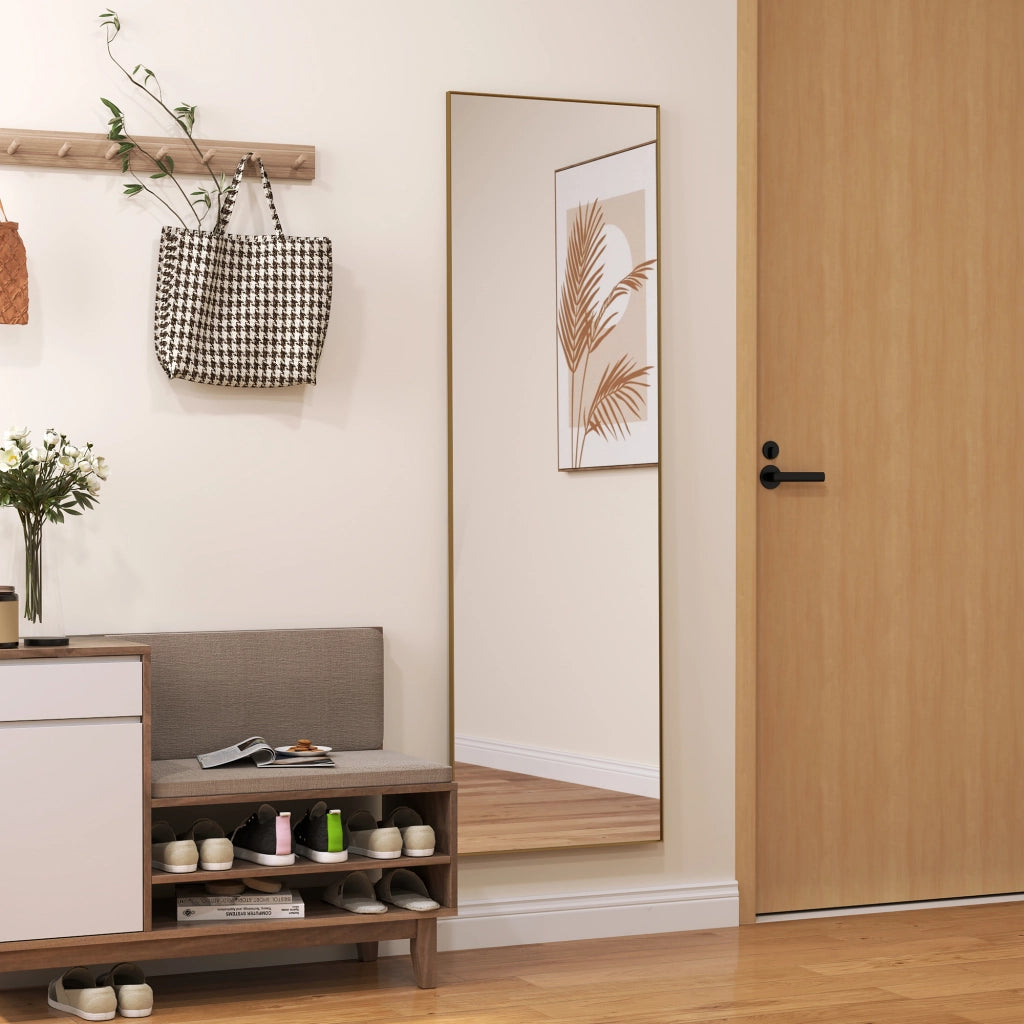 Specchio da Terra Rettangolare ¨C Xylo ¨C 50x160 cm Dorato